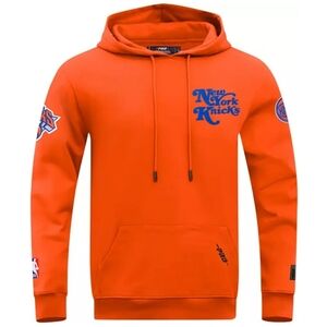 Pro Standard Men's New York Knicks Orange Souvenir Fleece Pullover Hoodie